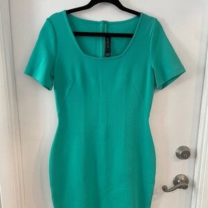 ST. John  Sea Foam Fitted Square Neck Dress Never Worn Size 10